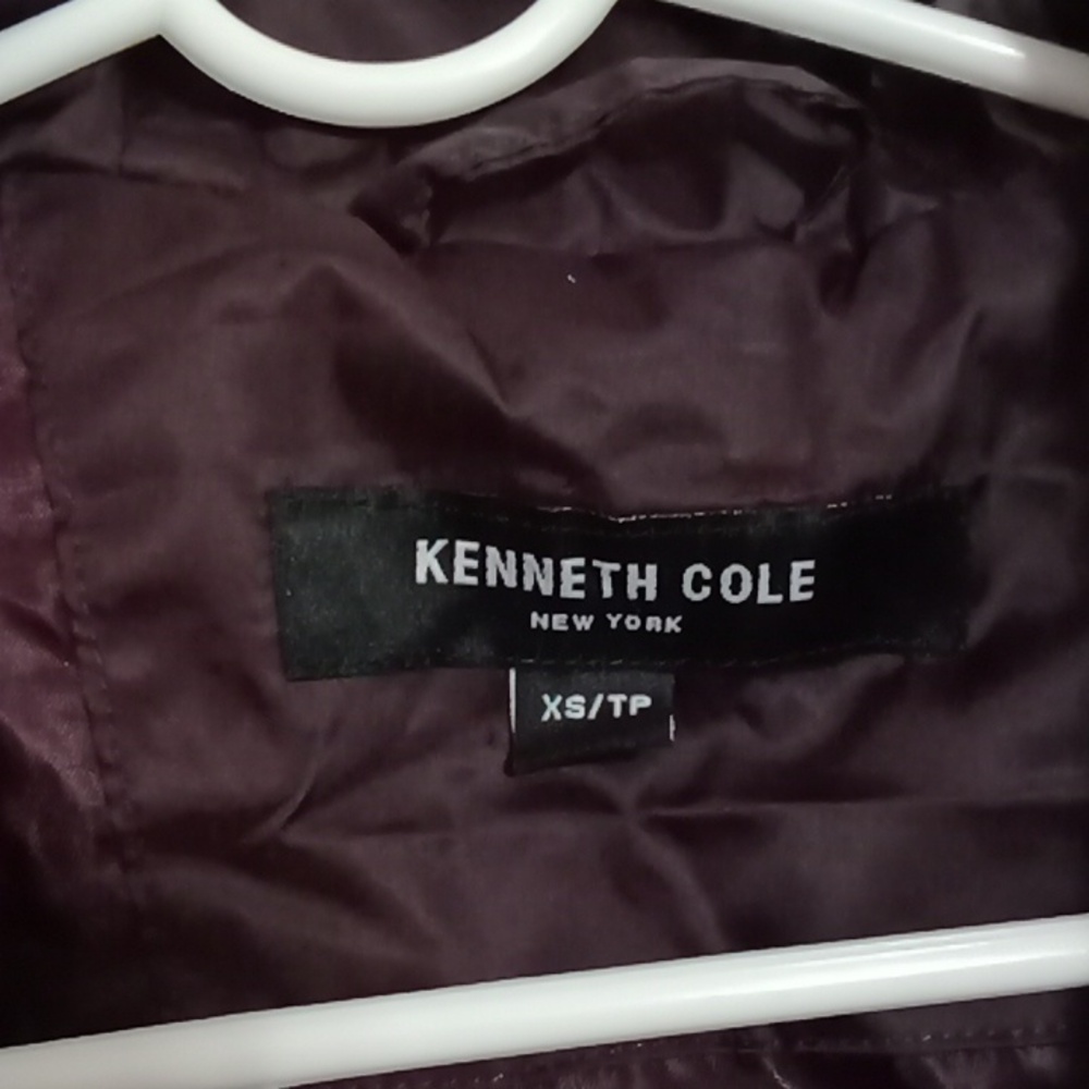 #207 Kenneth Cole New York Women's Puffer Coat. Long Coat Purple Color. XSmall - Picture 5 of 14
